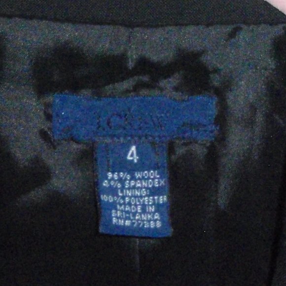 J. Crew | Black Classic Two Button Wool Blazer - Picture 11 of 11